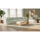 Meridian Shaggy Mint Corduroy Performance Fabric Modular Sofa IMAGE 2