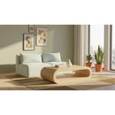  Manufacturer Color_Mint -- Shaggy 62" Mint Corduroy Performance Fabric Upholstered 2 pc Armless Modular Loveseat IMAGE 2