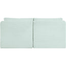 Meridian Shaggy Mint Corduroy Performance Fabric Modular Sofa IMAGE 5