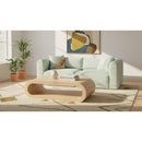  Manufacturer Color_Mint -- Shaggy 78" Mint Corduroy Performance Fabric Upholstered 2 pc Modular Loveseat IMAGE 2