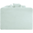  Manufacturer Color_Mint -- Shaggy 78" Mint Corduroy Performance Fabric Upholstered 2 pc Modular Loveseat IMAGE 4