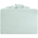 Meridian Shaggy Mint Corduroy Performance Fabric Modular Sofa IMAGE 4