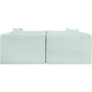  Manufacturer Color_Mint -- Shaggy 78" Mint Corduroy Performance Fabric Upholstered 2 pc Modular Loveseat IMAGE 5