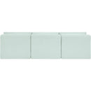  Manufacturer Color_Mint -- Shaggy 93" Mint Corduroy Performance Fabric Upholstered 3 pc Armless Modular Sofa IMAGE 5