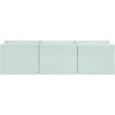 Meridian Shaggy Mint Corduroy Performance Fabric Modular Sofa IMAGE 5