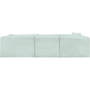 Meridian Shaggy Mint Corduroy Performance Fabric Modular Sectional IMAGE 5