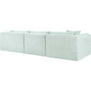 Meridian Shaggy Mint Corduroy Performance Fabric Modular Sectional IMAGE 7