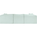 Meridian Shaggy Mint Corduroy Performance Fabric Modular Sectional IMAGE 5