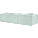  Manufacturer Color_Mint -- Shaggy 109" Mint Corduroy Performance Fabric Upholstered 4 pc Modular Sectional IMAGE 7