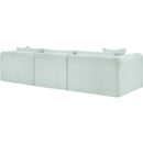 Meridian Shaggy Mint Corduroy Performance Fabric Modular Sectional IMAGE 7