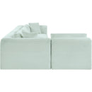 Meridian Shaggy Mint Corduroy Performance Fabric Modular Sectional IMAGE 4