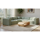  Manufacturer Color_Mint -- Shaggy 109" Mint Corduroy Performance Fabric Upholstered 5 pc Modular Sectional IMAGE 2