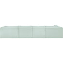  Manufacturer Color_Mint -- Shaggy 145" Mint Corduroy Performance Fabric Upholstered 5 pc Modular Sectional IMAGE 5