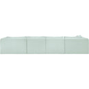 Meridian Shaggy Mint Corduroy Performance Fabric Modular Sectional IMAGE 5