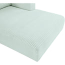  Manufacturer Color_Mint -- Shaggy 145" Mint Corduroy Performance Fabric Upholstered 5 pc Modular Sectional IMAGE 10