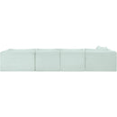 Meridian Shaggy Mint Corduroy Performance Fabric Modular Sectional IMAGE 5