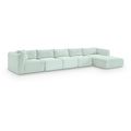  Manufacturer Color_Mint -- Shaggy 176" Mint Corduroy Performance Fabric Upholstered 5 pc Modular Sectional IMAGE 1