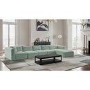  Manufacturer Color_Mint -- Shaggy 176" Mint Corduroy Performance Fabric Upholstered 5 pc Modular Sectional IMAGE 2