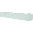 Meridian Shaggy Mint Corduroy Performance Fabric Modular Sectional IMAGE 7