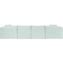 Meridian Shaggy Mint Corduroy Performance Fabric Modular Sectional IMAGE 5