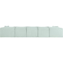  Manufacturer Color_Mint -- Shaggy 171" Mint Corduroy Performance Fabric Upholstered 6 pc Modular Sectional IMAGE 4