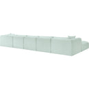  Manufacturer Color_Mint -- Shaggy 176" Mint Corduroy Performance Fabric Upholstered 6 pc Modular Sectional IMAGE 7