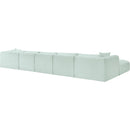Meridian Shaggy Mint Corduroy Performance Fabric Modular Sectional IMAGE 7