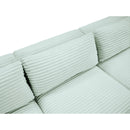  Manufacturer Color_Mint -- Shaggy 176" Mint Corduroy Performance Fabric Upholstered 6 pc Modular Sectional IMAGE 8