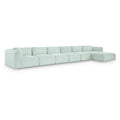  Manufacturer Color_Mint -- Shaggy 207" Mint Corduroy Performance Fabric Upholstered 6 pc Modular Sectional IMAGE 1