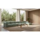  Manufacturer Color_Mint -- Shaggy 207" Mint Corduroy Performance Fabric Upholstered 6 pc Modular Sectional IMAGE 2