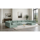  Manufacturer Color_Mint -- Shaggy 171" Mint Corduroy Performance Fabric Upholstered 7 pc Modular Sectional IMAGE 2