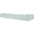  Manufacturer Color_Mint -- Shaggy 202" Mint Corduroy Performance Fabric Upholstered 7 pc Modular Sectional IMAGE 7