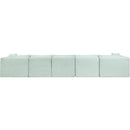  Manufacturer Color_Mint -- Shaggy 171" Mint Corduroy Performance Fabric Upholstered 7 pc Modular Sectional IMAGE 5