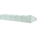  Manufacturer Color_Mint -- Shaggy 171" Mint Corduroy Performance Fabric Upholstered 7 pc Modular Sectional IMAGE 7