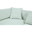  Manufacturer Color_Mint -- Shaggy 202" Mint Corduroy Performance Fabric Upholstered 8 pc Modular Sectional IMAGE 10