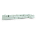  Manufacturer Color_Mint -- Shaggy 233" Mint Corduroy Performance Fabric Upholstered 8 pc Modular Sectional IMAGE 1