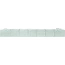  Manufacturer Color_Mint -- Shaggy 233" Mint Corduroy Performance Fabric Upholstered 8 pc Modular Sectional IMAGE 5