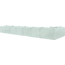 Meridian Shaggy Mint Corduroy Performance Fabric Modular Sectional IMAGE 7