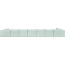  Manufacturer Color_Mint -- Shaggy 233" Mint Corduroy Performance Fabric Upholstered 9 pc Modular Sectional IMAGE 5