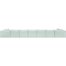 Meridian Shaggy Mint Corduroy Performance Fabric Modular Sectional IMAGE 5