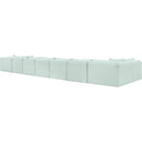 Manufacturer Color_Mint -- Shaggy 233" Mint Corduroy Performance Fabric Upholstered 9 pc Modular Sectional IMAGE 7
