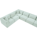 Manufacturer Color_Mint -- Shaggy 171" Mint Corduroy Performance Fabric Upholstered 9 pc Modular Sectional IMAGE 10