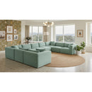  Manufacturer Color_Mint -- Shaggy 171" Mint Corduroy Performance Fabric Upholstered 9 pc Modular Sectional IMAGE 2
