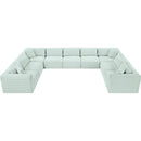  Manufacturer Color_Mint -- Shaggy 171" Mint Corduroy Performance Fabric Upholstered 9 pc Modular Sectional IMAGE 5
