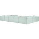  Manufacturer Color_Mint -- Shaggy 171" Mint Corduroy Performance Fabric Upholstered 9 pc Modular Sectional IMAGE 6