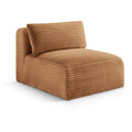  Manufacturer Color_Saddle -- Shaggy Saddle Corduroy Performance Fabric Upholstered Modular Armless Chair IMAGE 1