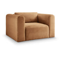  Manufacturer Color_Saddle -- Shaggy Saddle Corduroy Performance Fabric Upholstered Accent Chair IMAGE 1