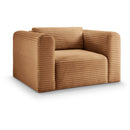  Manufacturer Color_Saddle -- Shaggy Saddle Corduroy Performance Fabric Upholstered Accent Chair IMAGE 1