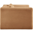 Meridian Shaggy Saddle Corduroy Performance Fabric Arm Chair IMAGE 4
