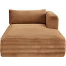  Manufacturer Color_Saddle -- Shaggy Saddle Corduroy Performance Fabric Upholstered Chaise Lounge IMAGE 3